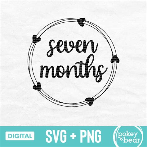 Seven Month Svg Seven Months Old Svg Baby Milestone Svg | Etsy