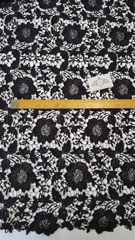 Black Lace Fabric - Guipure lace - lace fabric from Imperiallace.com