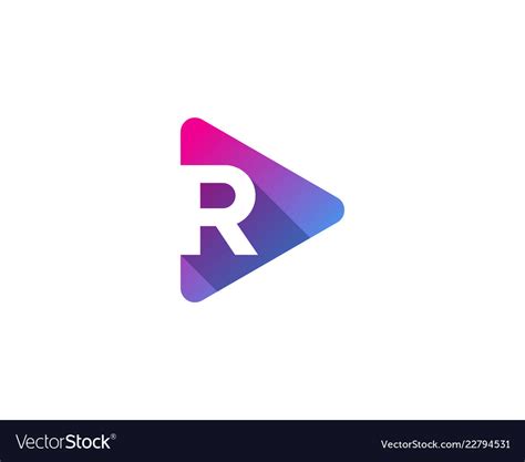 Media letter r logo icon design Royalty Free Vector Image