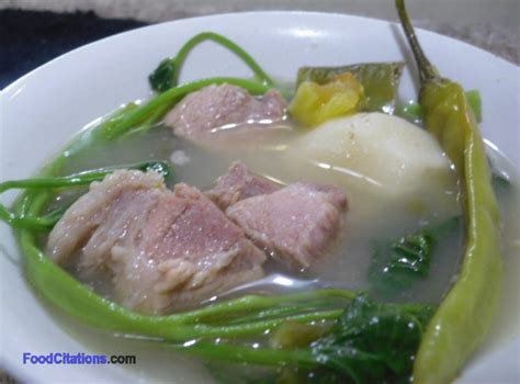 Sinigang Na Baboy Sa Gabi Recipe - Food Citations