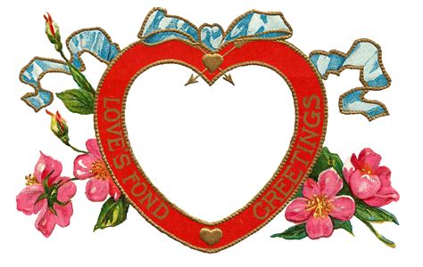 free vintage valentine printables - Google Search | Heart frame ...