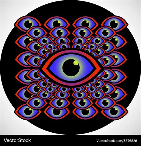 Psychedelic eye Royalty Free Vector Image - VectorStock