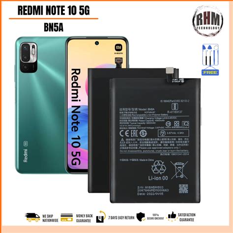 for Xiaomi Redmi Note 10 5G (Battery model: BN5A 5000mAh) Original Equipment Manufacturer High ...