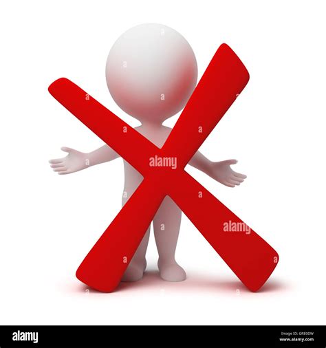 3d small people - negative symbol Stock Photo - Alamy