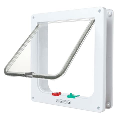 EASTIN Cat Door, 4 Way Locking Cat Flap Door for Interior Exterior ...