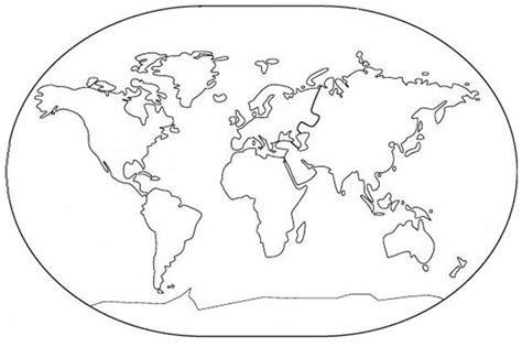 Mapasmundi continentes para colorear e imprimir | Mapamundi para imprimir, Mapa para colorear ...