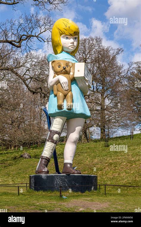 An exhibit at the Yorkshire Sculpture Park YSP at Wakefield, West ...