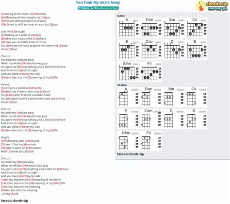 Chord: You Took My Heart Away - Michael Learns To Rock - tab, song ...