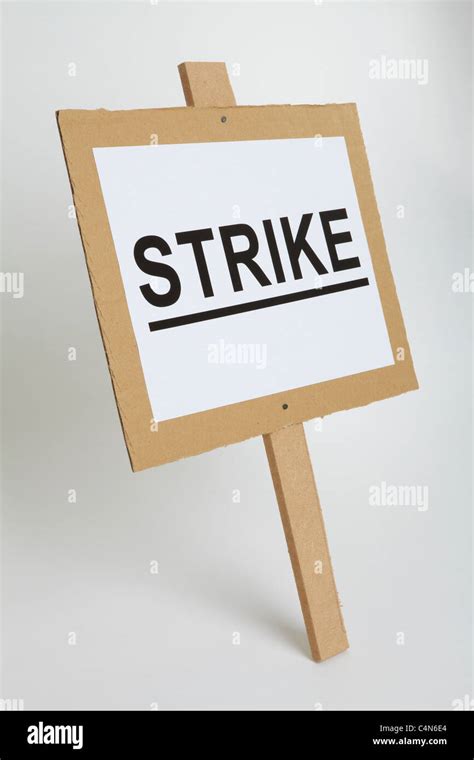 A single strike placard Stock Photo - Alamy