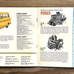 1961 Chevrolet School Bus Models Original Dealer Sales - Etsy