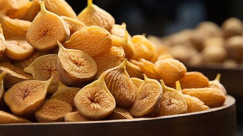 Premium AI Image | Closeup of Dried Figs Generative AI