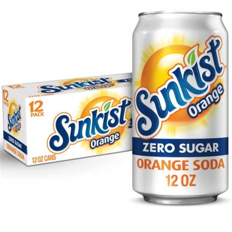 Sunkist® Orange Zero Sugar Soda Cans, 12 pk / 12 fl oz - Kroger