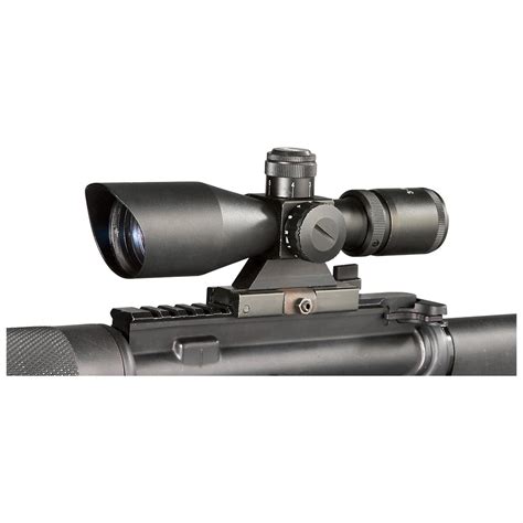 AIM Sports AR-15 3-9x40mm Dual-illuminated Tactical Scope, Matte Black ...