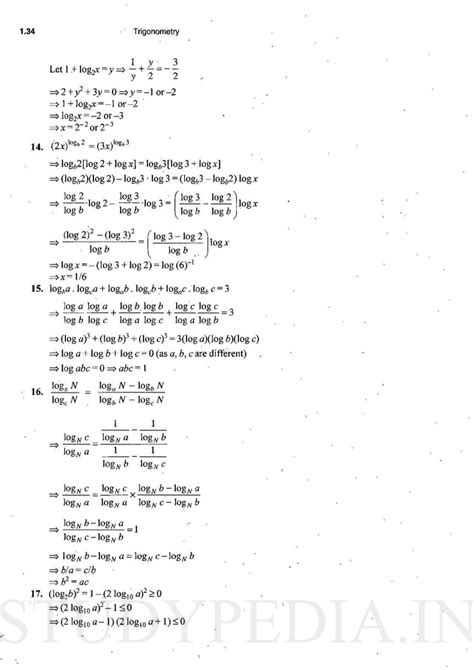 CHAPTER 1 LOGARITHM AND ITS APPLICATIONS – STUDYPEDIA