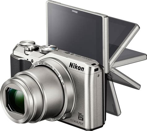 Nikon A-900 Digital camera 20 MP Optical zoom: 35 x Silver Wi-Fi, Flip ...