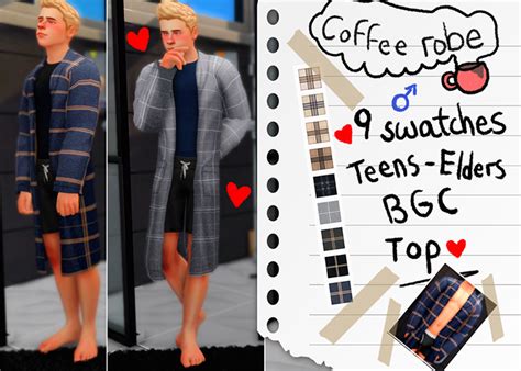 Custom Bathrobe CC for The Sims 4 (Male + Female) – FandomSpot