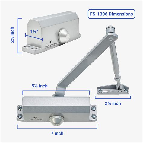 Door Closer FS-1306 Automatic Adjustable Closers Grade 3 Spring Hydraulic Auto Door-Closer with ...