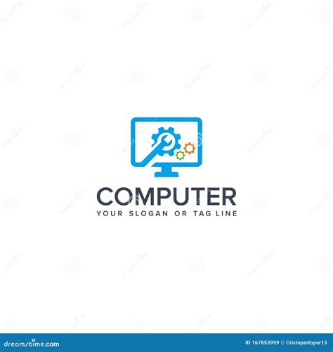 Design Computer Repair Logo Stock Vector - Illustration of repair ...