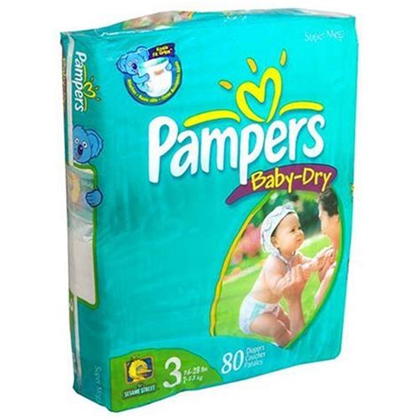 Pampers Baby-Dry Diapers, Size 3, Super Mega Pack, 80 Diapers | Reviews Price Of Pampers Baby ...