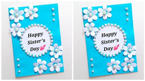 Sister's Day Card • handmade sisters day card making • how to make ...