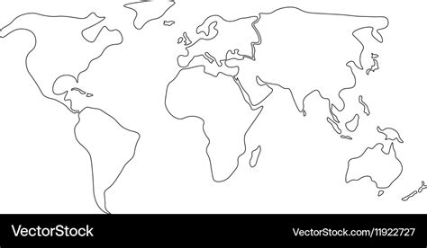Detailed World Map Divided Into Continents And Vector - vrogue.co
