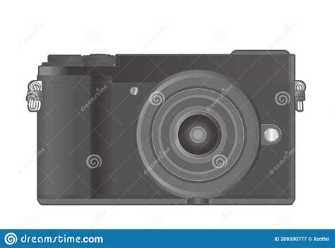 A Mirrorless Digital Camera with Changeable Lenses Stock Illustration ...