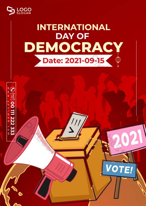 Republic 2021 International Day Of Democracy Poster Vector Design Template EPS | EPS Free ...