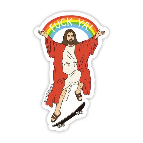 Skate Jesus Sticker – Stickiebandits.com