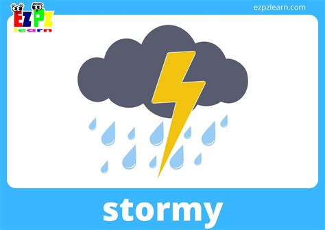 Weather Flashcards With Words ONLINE - Ezpzlearn.com