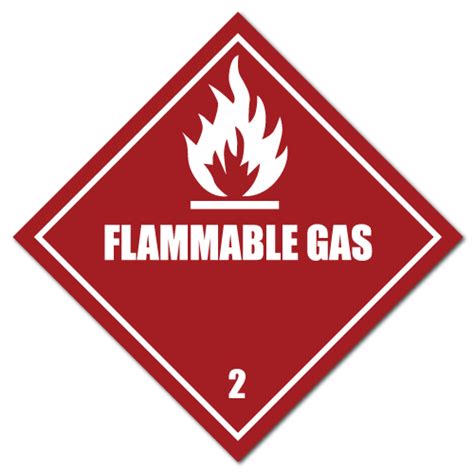 HAZMAT Class 2 Flammable Gas Stickers