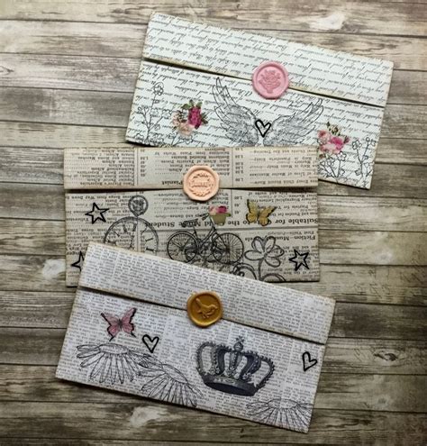 Handmade ephemera envelopes junk journal envelopes set of 3 | Etsy | Small envelopes, Paper ...