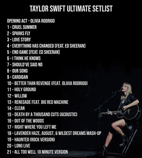 Ultimate Concert Setlist - Round 23: Surprise Encore with a Special Guest : r/TaylorGamesWannaPlay