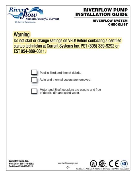 Installation Guides - Riverflow By Current Systems, Inc.