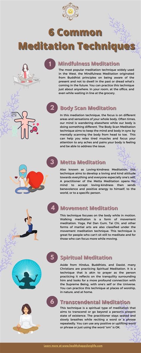 6 Common Meditation Techniques