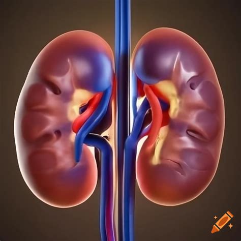 Illustration of a kidney on Craiyon