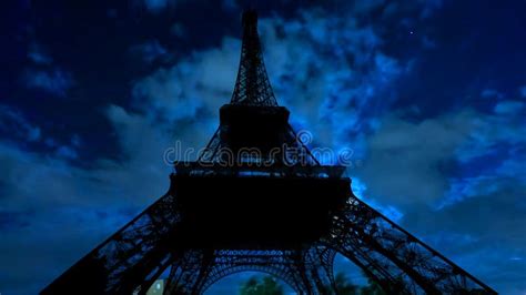 Night sky and Eiffel Tower editorial stock photo. Image of full - 133478183