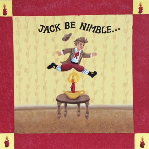 Jack Be Nimble 12 X 12 Print is an Adorable | Etsy