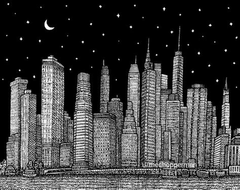 Drawing of the cityscape : r/nyc