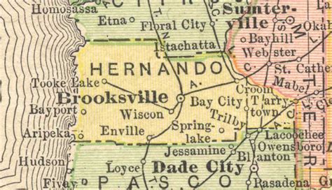 Map of Hernando County, Florida, 1910