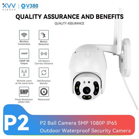 Xiaovv By V380 P2 CCTV Camera Wireless Outdoor Waterproof IP65 HD 4X ...