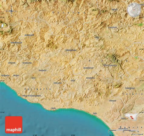 Satellite Map of Caltanissetta