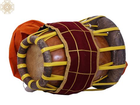 20" Jackfruit Wood Thakil / Thavil | Musical Instrument | Exotic India Art