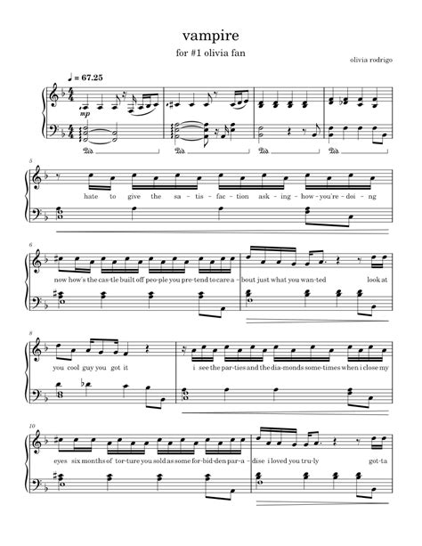 vampire Sheet music for Piano (Solo) | Musescore.com