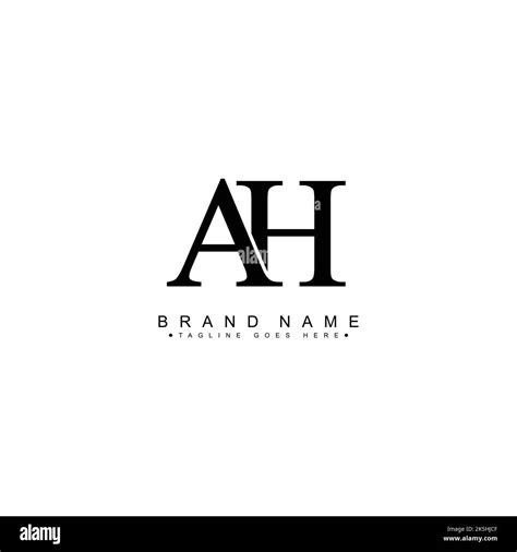 Ah minimal logo design hi-res stock photography and images - Alamy