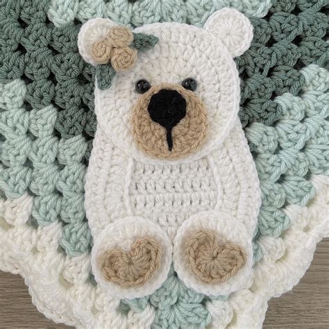 Crochet Baby Blanket - Baby Blanket - Handmade Baby Blanket - Baby Bear ...