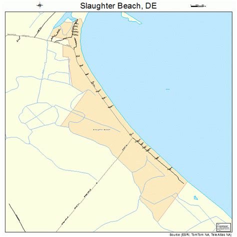 Slaughter Beach Delaware Street Map 1067050