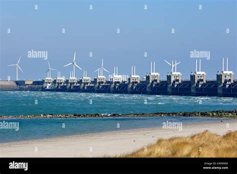 Oosterscheldekering / Eastern Scheldt storm surge barrier, the Stock ...