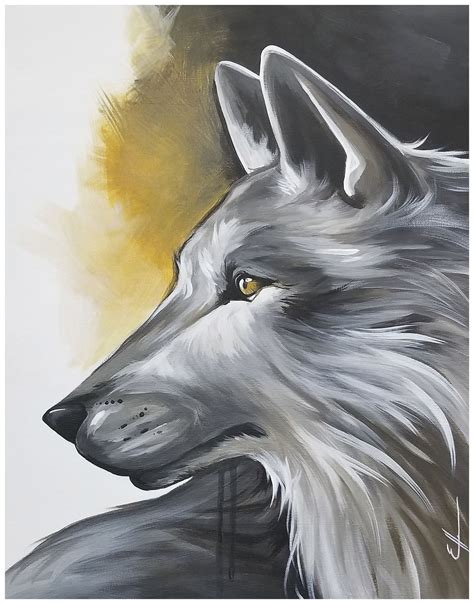 FIERCE — Elle Artiste Peintre | Peinture de loup, Animaux peinture acrylique, Toiles peinture ...