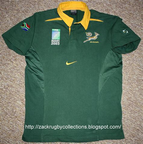 ZackRugby Collections®: South Africa SS Pro Home 2003 Rugby World Cup ...