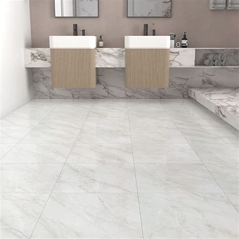 VEELIKE 12''x12'' Grey Marble Vinyl Floor Tiles Peel And Stick Marble ...